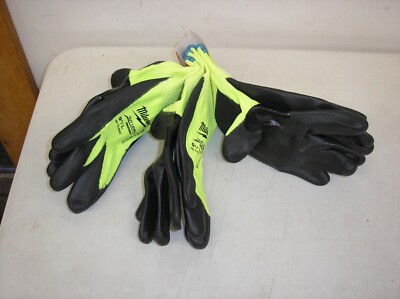 3 PAIR MILWAUKEE CUT LEVEL 2 DIPPED GLOVES 9 /LARGE 48-73-8927D