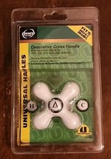 Danco 46004 Decorative Cross Handle Chrome White Tip Universal Hot/Cold/Diverter