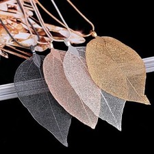 Halskette Blatt Gold Rosegold
