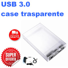 CASE HARD DISK BOX ESTERNO 3.5" SATA USB 2.0 TRASPARENTE HARD DISK HDD CUSTODIA