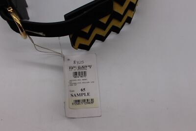 $725 Salvatore Ferragamo BLACK/YELLOW KID Leather Belt Size 65, 80 $725 Salvatore Ferragamo BLACK/YELLOW KID Leather Belt Size  main image 4