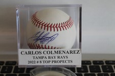COLMENAREZ, CARLOS (2022 # 8 TOP PROPECT TAMPA BAY RAYS SIGNED BASEBALL