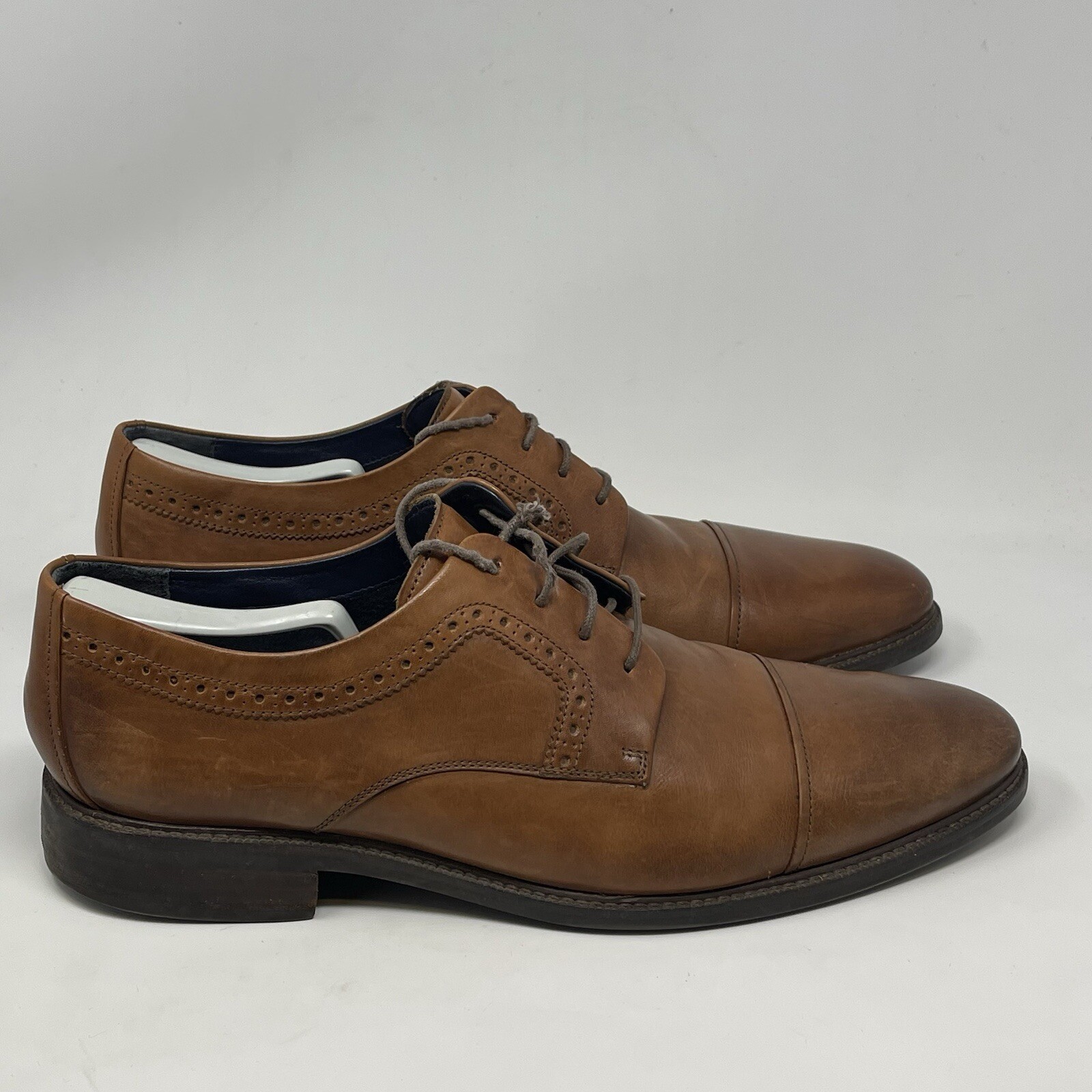 SAOLA Scarpe Cole Haan Buckland uomo 13 M pelle marrone punta cappuccio eleganti casual derby