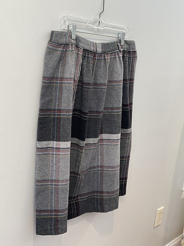 Vintage 80s Skirt Wool Blend Womens Medium Gray Union Made In USA Size 34” - Picture 2 of 11
