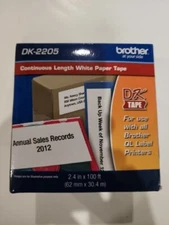 Genuine Brother DK-2205 Continuous Length Paper Tape 2.4inx100ft