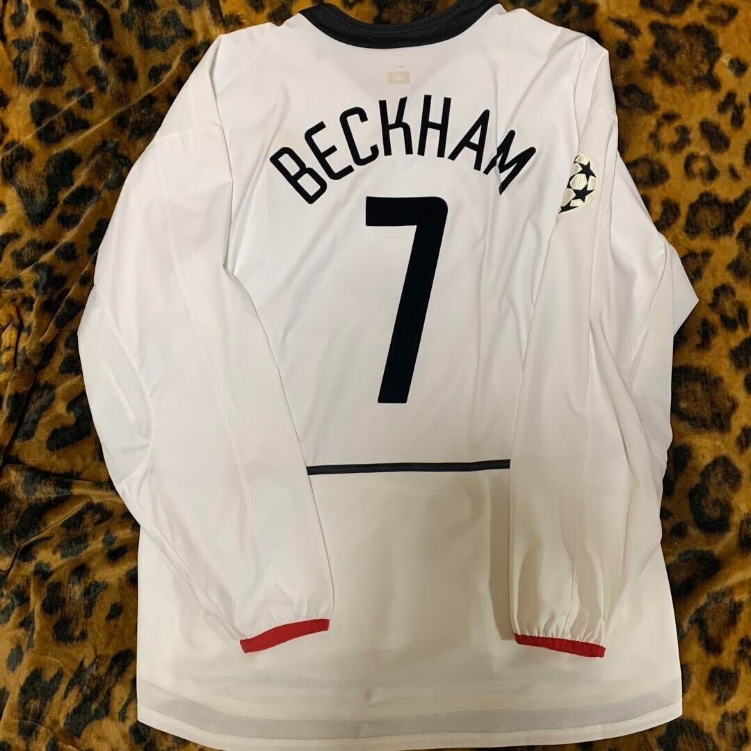 MINT DAVID BECKHAM #7 2XL Manchester United 2002 2003 Away MINT DAVID BECKHAM #7 2XL Manchester United 2002 2003 Away