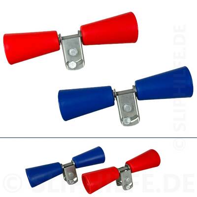 Trompetenrolle Schlauchbootrolle blau/rot mit Adapter | Sliphilfe Schlauchboot