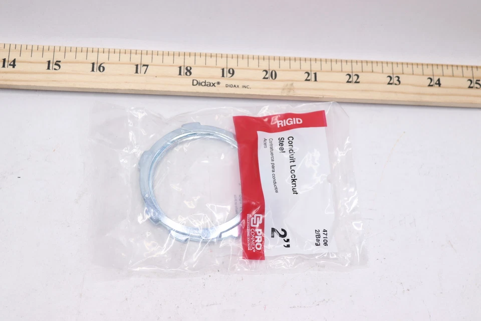 (2-Pk) ProConnex Rigid Conduit Locknut Steel Zinc-Plated 2" 47106 - Image 3 of 4