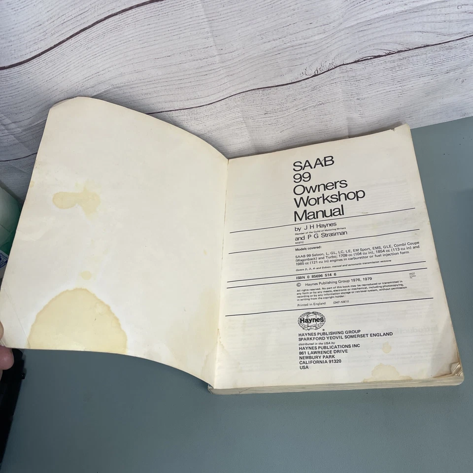 Libro de diagramas de cableado manual de reparación de servicio de taller Saab 99 1969-1979 todos los modelos Foto 4 de 4
