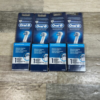 Oral B Professional Interproximal Clean Brush Head Replacement Single Lot of 4