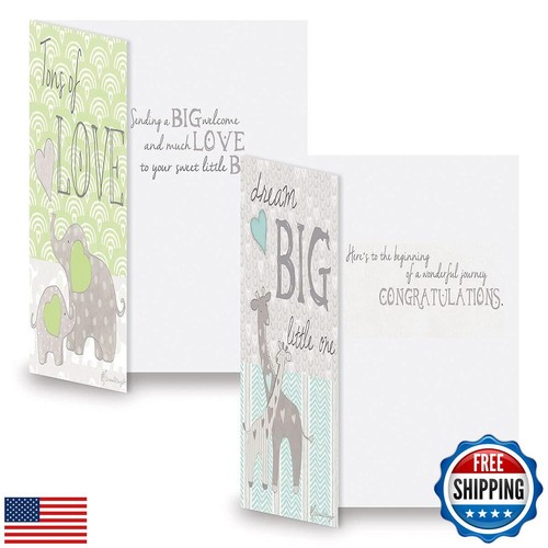 Current Heartfelt Baby Congratulations Greeting Cards - 8 Pack (4 Designs), N - Picture 3 of 5