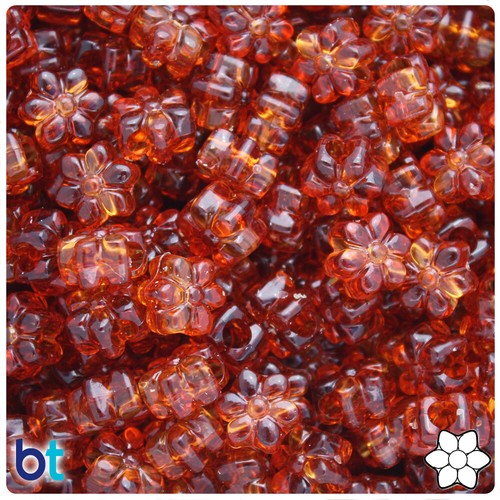 BeadTin Transparent 13mm Flower Pony Beads (250pcs) - Color choice - Picture 16 of 18