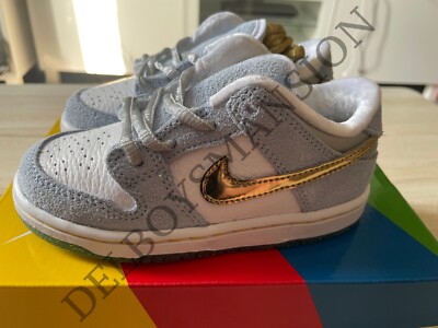 Brandneu Nike SB Dunk Low Sean Cliver TD UK8.5C US9C Kinderschuh Neu