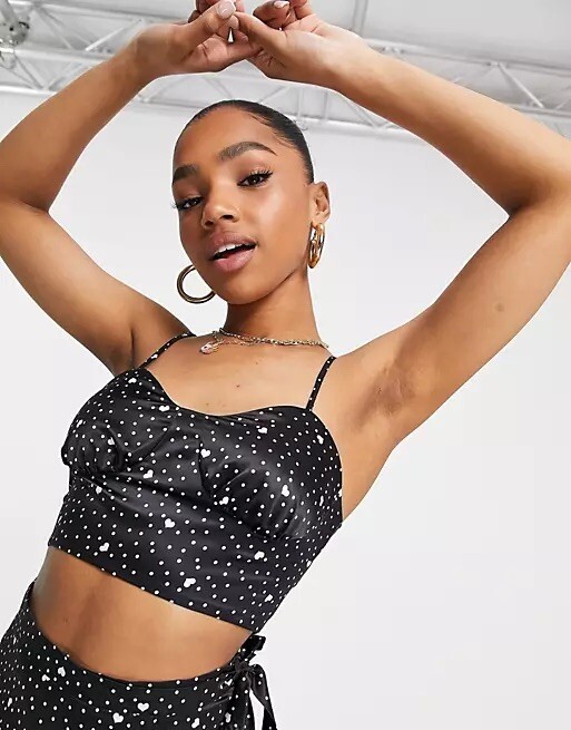 miss selfridge polka dot top