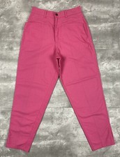 vintage 70s BON JOUR PINK PANTS WOMENS HIGH WAIST ANKLE CUT MOM