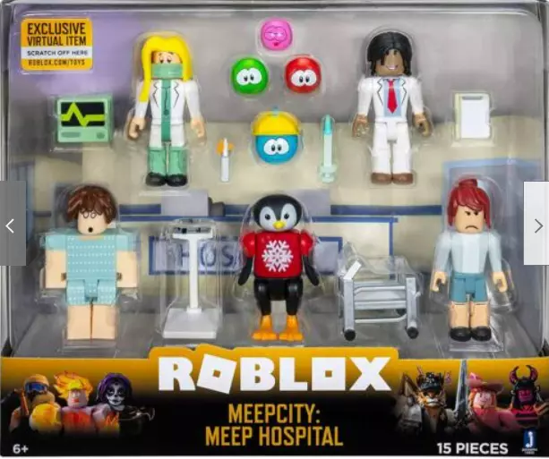 ROBLOX MeepCity: MEEP HOSPITAL 15 Piece Playset w/Exclusive Virtual Item