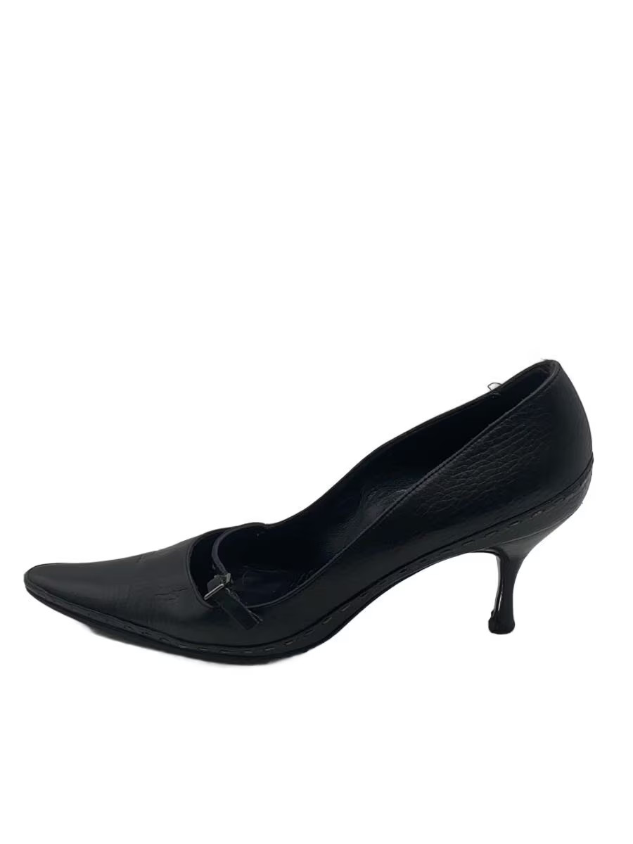 Fendi Pumps 37 Blk Leather Jli49
