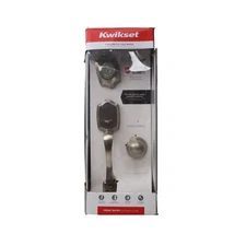 Kwikset Belleview Handleset with Polo Knob Satin Nickel  Has all Pieces and Keys
