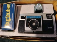 Kodak Instamatic X-15 Color Camera with Film Vintage Outfit, Original Box Flash