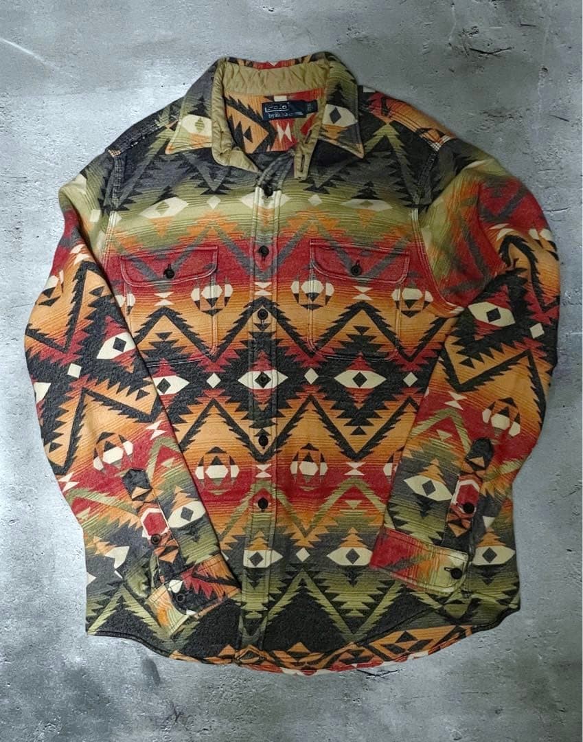 POLO Ralph Lauren Native Pattern Thick Flannel Wo… - image 1