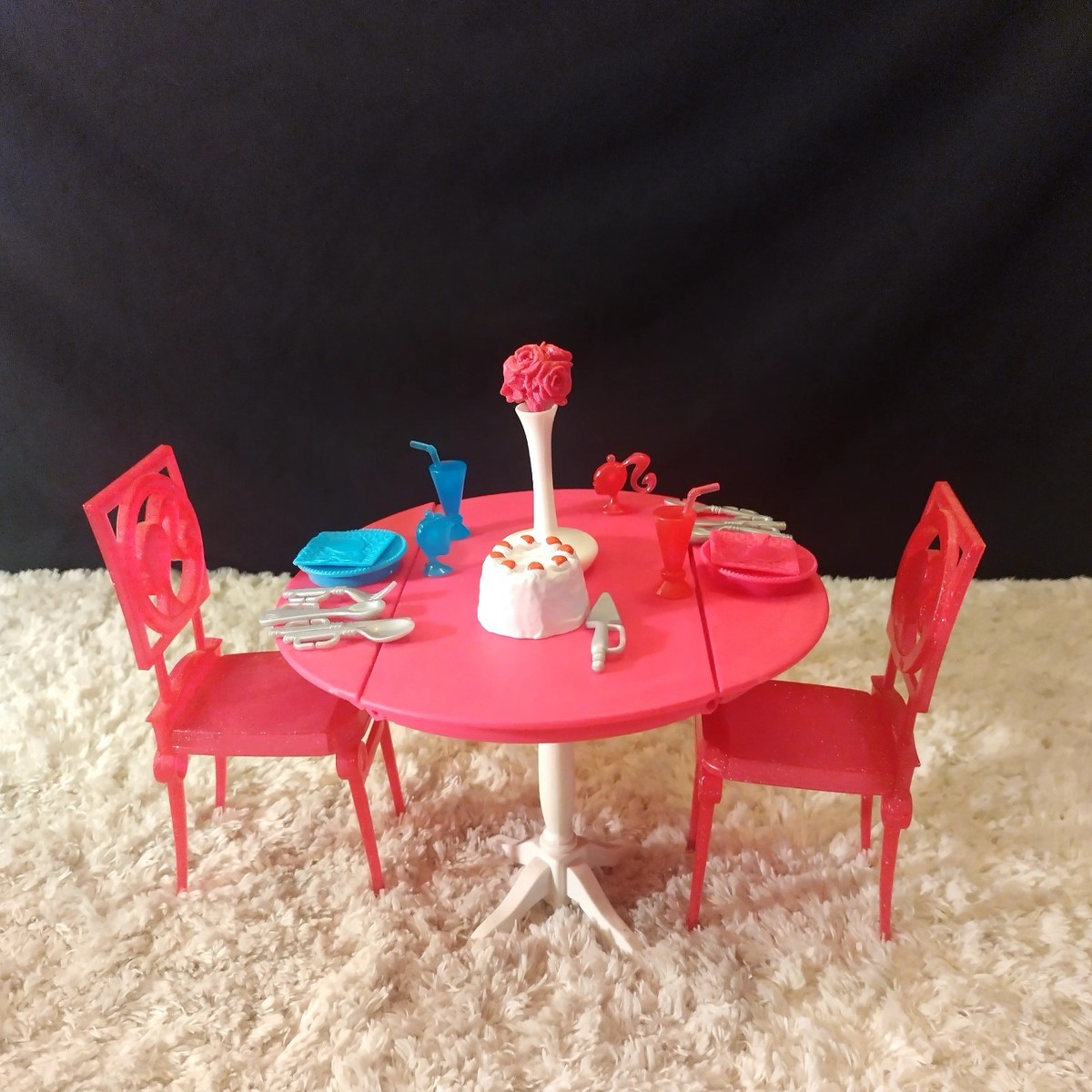 Vintage Barbie Barbie Doll Dining Table Set VINTAGE 1984 Barbie
