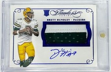 2015 Panini Flawless #RPA-BH Brett Hundley 17/20 RC Patches Autographs Blue