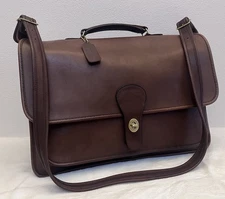 VTG Coach 5180 LARGE  Mahogany Brown Metropolitan Briefcase/Laptop Bag Made USA
