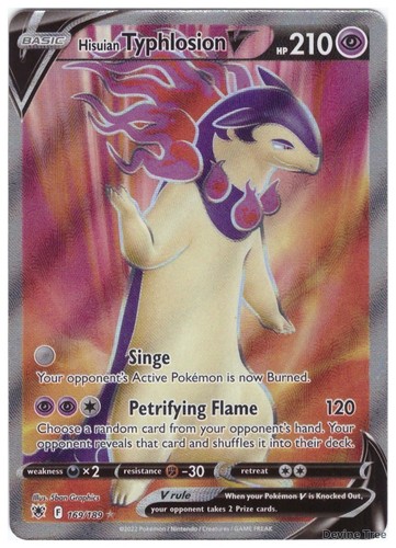 Pokemon Hisuian Typhlosion V 169/189 Astral Radiance Ultra Rare NM
