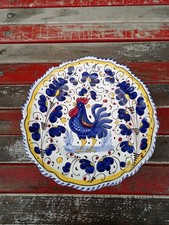 Piatto ceramica appensione policroma gallo   San Marino