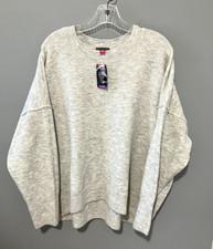 Vince Camuto Sweater Women's Size XXL NEW Crew Neck Gray Center Seam Soft NWT