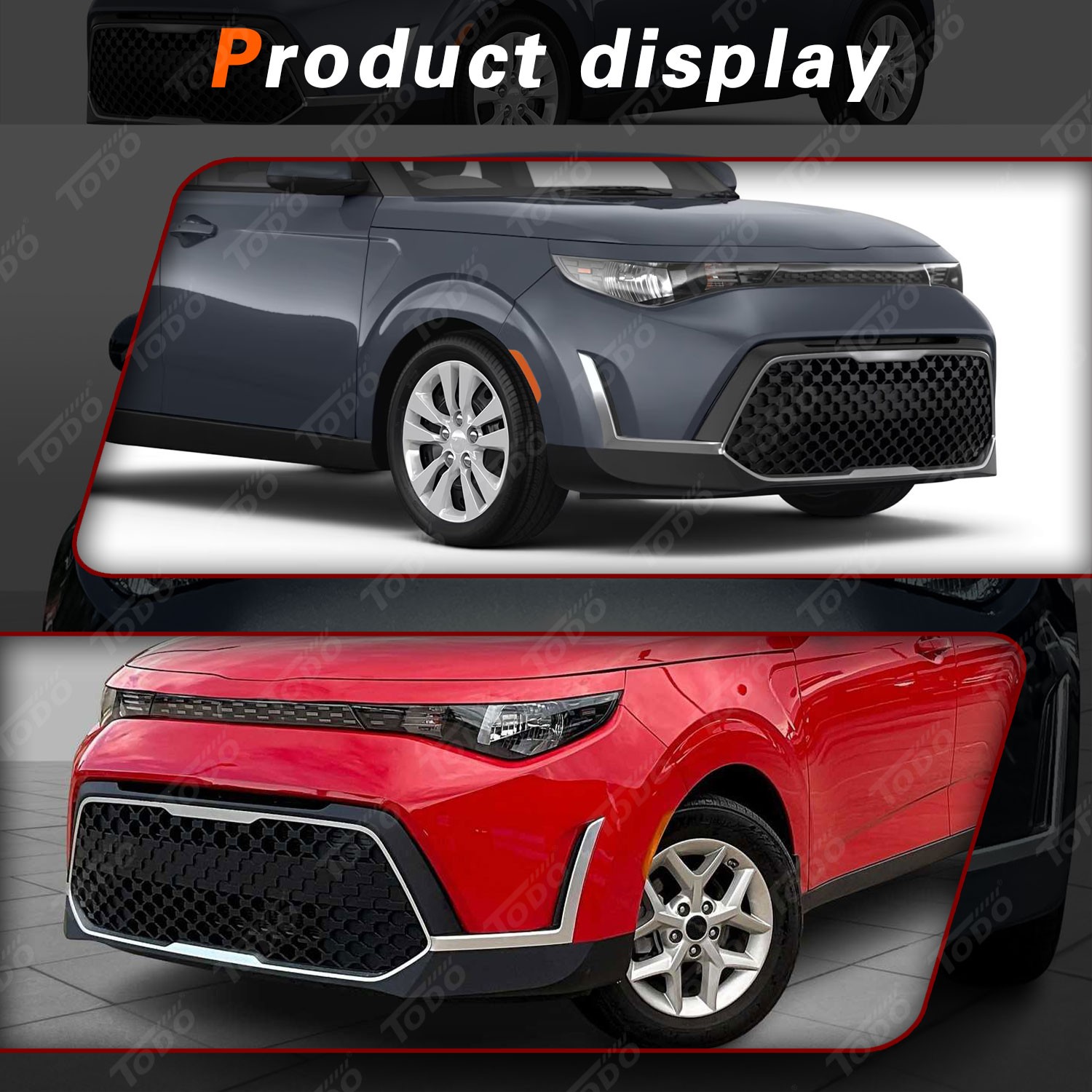 Fits Kia Soul LX S EX Hatchback 2023-2025 Front Bumper Lower Grille 86530K0AA0