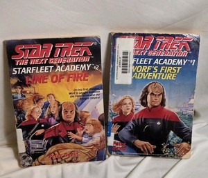 Star Trek TNG Starfleet Academy Book Set Line of Fire Worf’s First Adventure