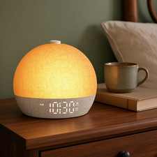 Wake Up Light Sunrise Alarm Clock Timer 30 White Noise Sound Machine Dimmable