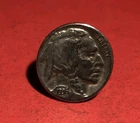 1936 US Buffalo Nickel! "Philadelphia" Mint! "Cuff Link"! OId US Coin!
