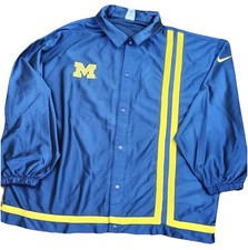 Nike Michigan Wolverines Warm Up Jacket NCAA Basketball Vintage Mens XL