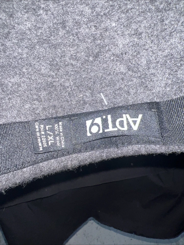 APT. 9 Gorra Newsboy 100% Lana Para Hombre L/XL Gris Carbón Sombrero de Cabbie Driver Gatsby Foto 3 de 4