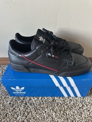 Adidas Continental 80  Scarlet Men s Size 14 Black Shoes W/ Box!