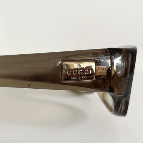 Vintage Y2K Gucci Sunglasses GG 2455/S T7V Brown Logo Plate Optyl Italy Gradient - Picture 4 of 20