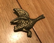 Vintage Small Brass  FLYING DUCK - Wall Hanging Display -(F4)