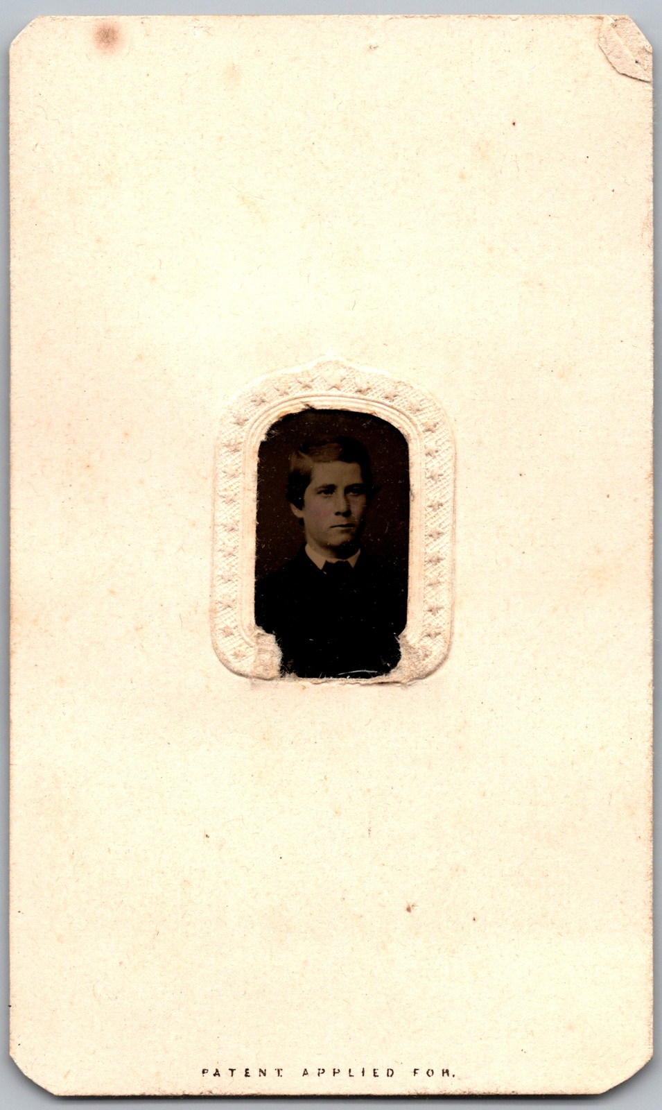 Antique 2.5X4in Tintype Circa 1870s Young Man by Trask's Philadelphia
