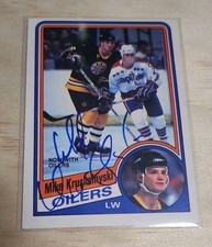 DEL NHL EISHOCKEY TRADINGCARD SIGNIERT Mike Krushelnyski 1984 / 2