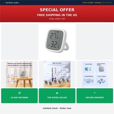 SONOFF SNZB-02D Zigbee Temperature Humidity Sensor LCD Display Works with Alexa