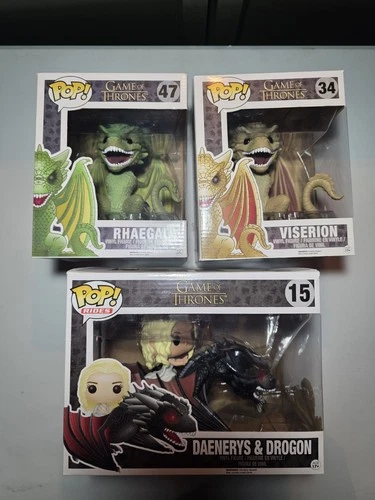 Funko Pop! Game of Thrones Daenerys Dragon, Rhegal, Viseron Vaulted Figures
