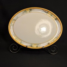 JPL Pouyat Limoges Dresser Serving Tray Hand Painted Yellow Roses Gold 1890-1932