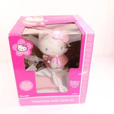 Teléfono de identificación de llamadas Sanrio Hello Kitty Angel KT2010 PROBADO rosa teléfono fijo