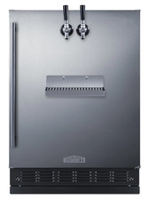 Summit SBCFRTP 24"W 5.3 Cu. Ft. Built-In Double Tap Kegerator - Stainless Steel