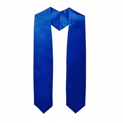 Étole de Remise de Diplôme Couleur Unie Écharpe de Fin D'études pour Étudiants - Photo 1/4
