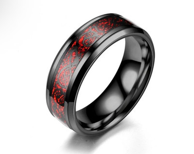 Jewelry ring dragon design Titanium Steel Rings Mens Ring Luxury- size 11