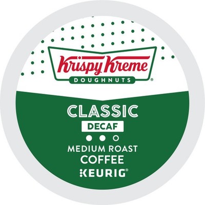 Krispy Kreme Classic Decaf Coffee, Keurig K-Cup Pod, Medium Roast, 72 Count