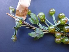 Vintage Green Glass Berry MIllinery Stem